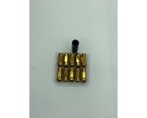 Гайка колісна MUTEKI SR48 M12x1.5 | Ключ 17 | Золотий | Конус