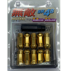 Гайка колісна MUTEKI SR48 M12x1.25 | Ключ 17 | Золотий | Конус