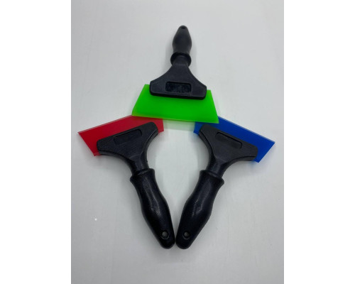 Ракель з пластмасовою ручкою поліуретановий 13x5 / Rubber Squeegee