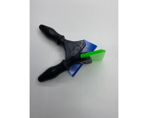 Ракель з пластмасовою ручкою поліуретановий 13x5 / Rubber Squeegee