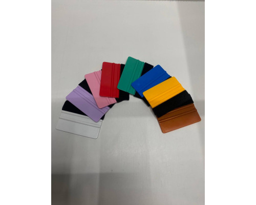 Ракель пластиковий з фетровою смугою 10x7 / Squeegee